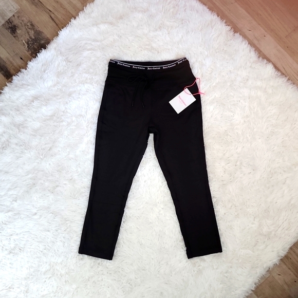 NWT Juicy Couture Cropped Legging sz Small Black - Picture 1 of 4